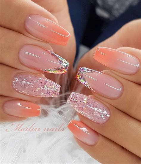 ombre coral nails|coral french manicure images.